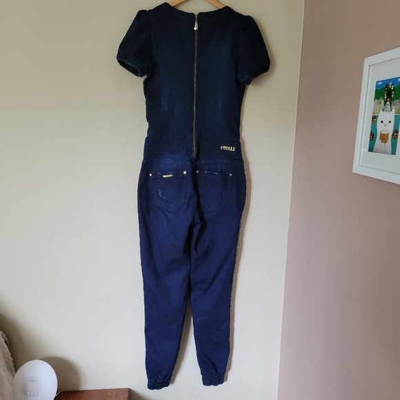 Pitbull Jeans Women's Denim Jumpsuit Brazilian Butt Lifter Size 6 - Picture 4 of 11